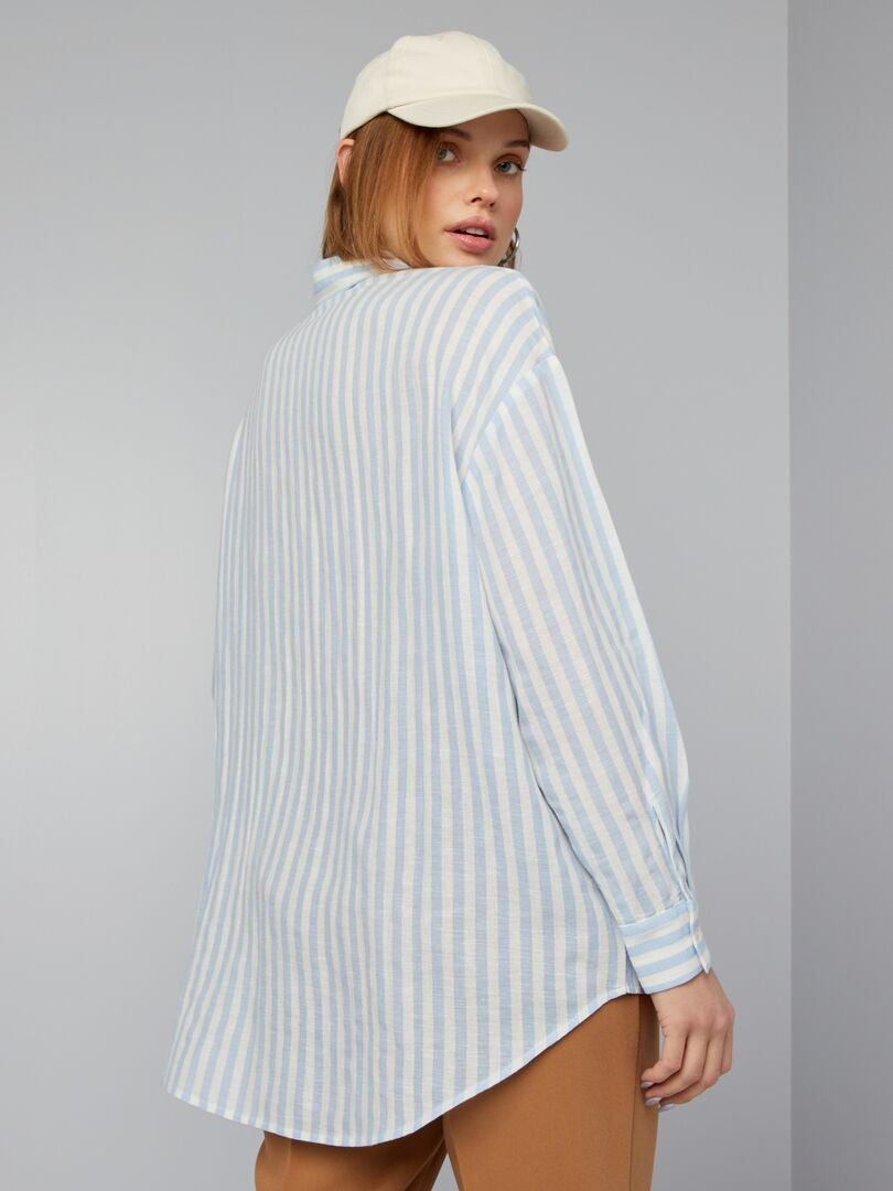 Camisa a rayas - AZUL