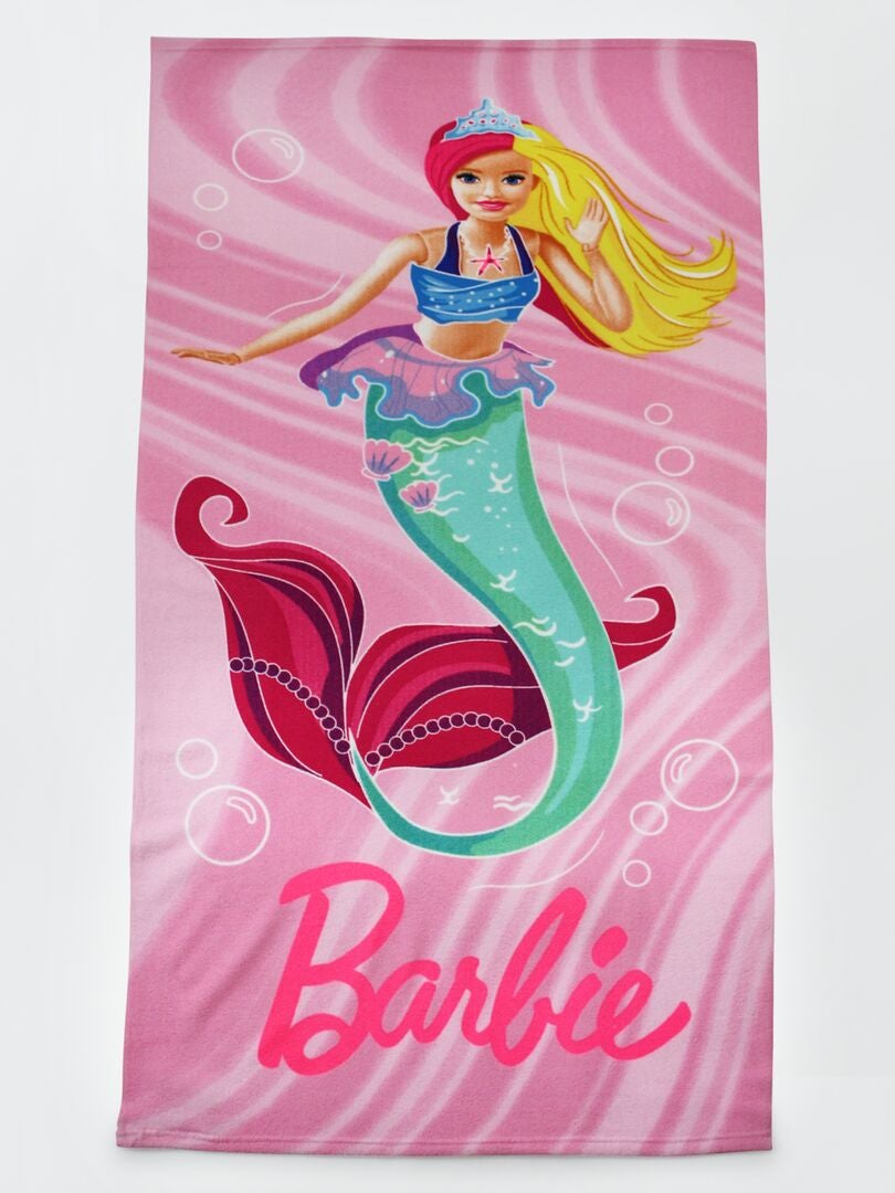 Ręcznik plażowy Barbie - różowy