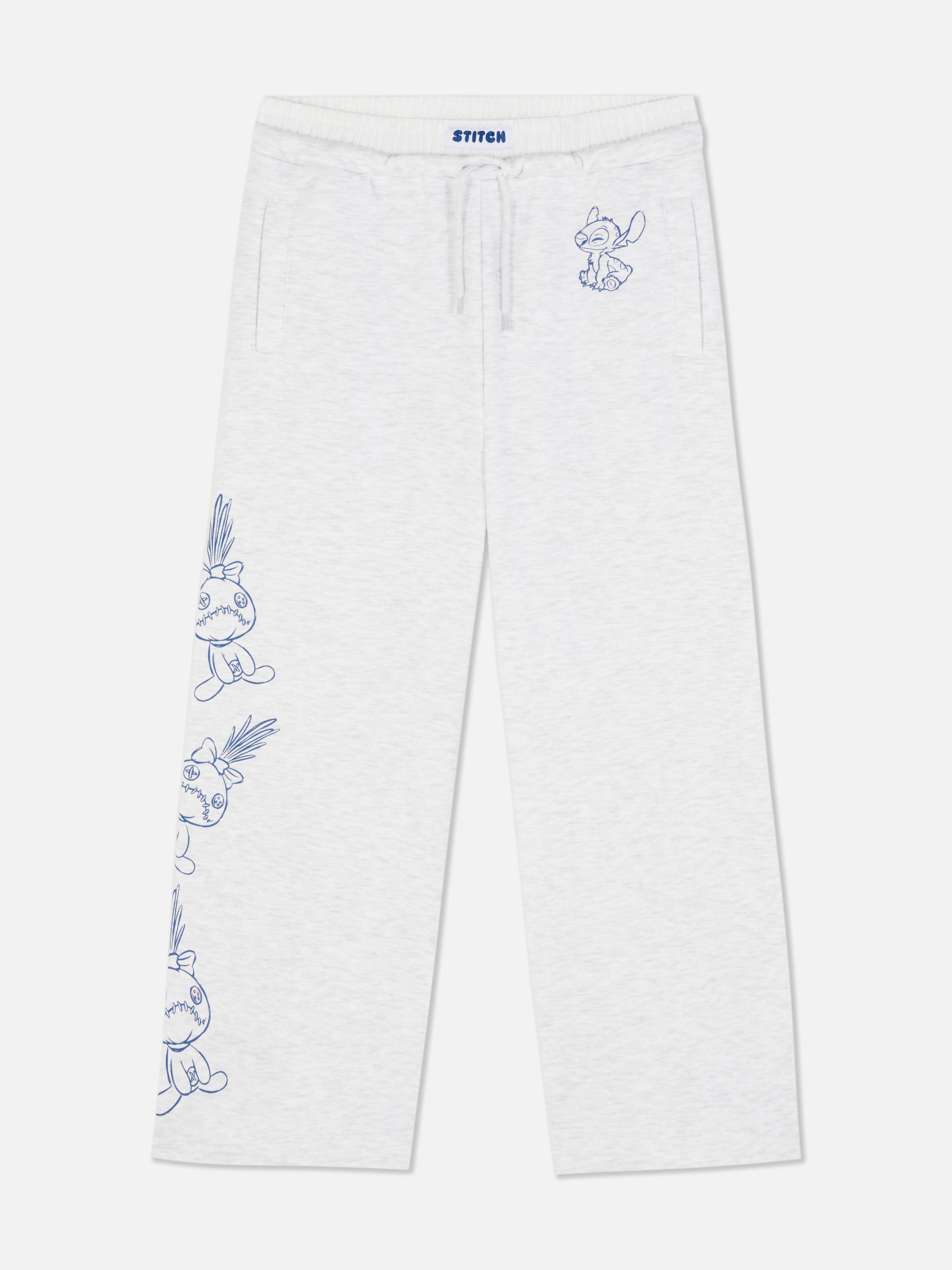 Pantaloni de trening cu croială largă Disney Stitch Pantaloni de trening cu croială largă Stitch, talie cu șnur și buzunare