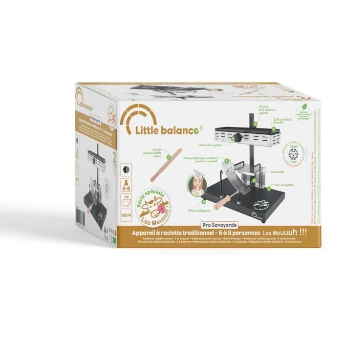 Appareil à raclette LITTLE BALANCE - Savoyarde Demi Meule - Jusqu'à 6 personnes - Design Meuuuh - 850W