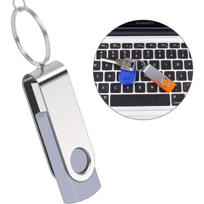 Lot de 10 Clés USB SRVR 8Go Multicolore - Mémoire Flash - USB 2.0 - Avec Capuchon Voyant