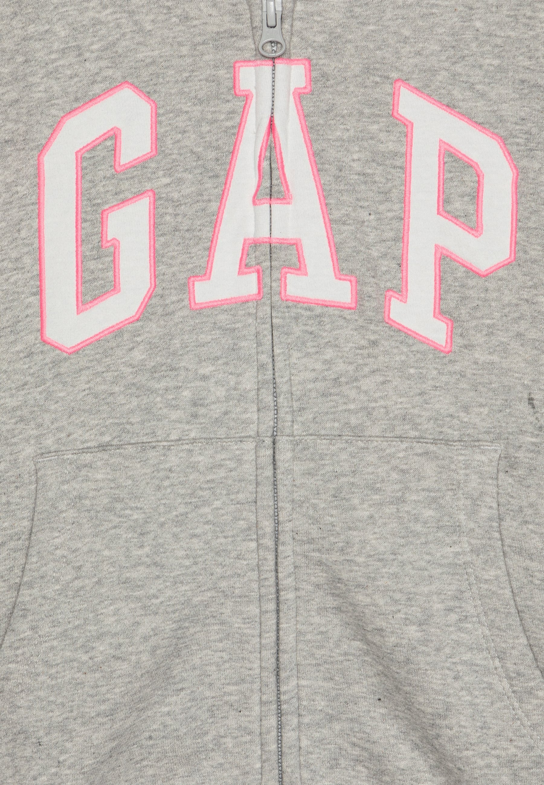 GAP KIDS RELAXED GAP LOGO ZIP HOODIE - Bluza z kapturem - jasnoszary melanż