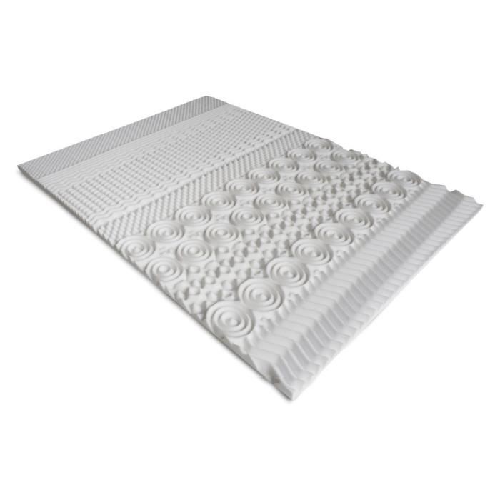 Coprimaterasso SAMPUR 140x190-200 cm - Schiuma memory 50 kg/m³ - Rigido - CAMBRIDGE