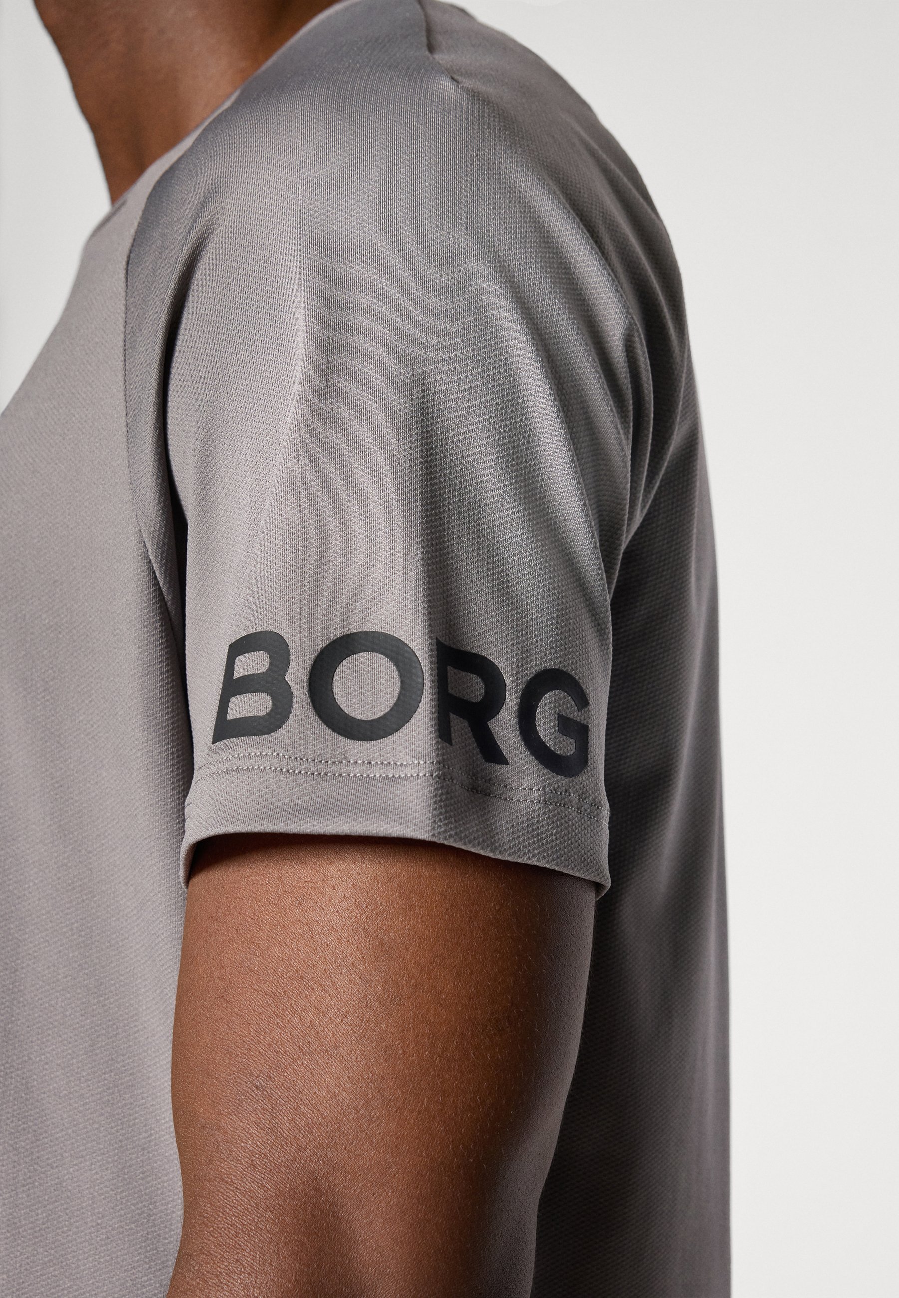 Björn Borg PANEL - T-shirt met print - grijs