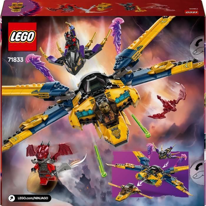 LEGO NINJAGO 71833 Il Super Stormplane di Ras e Arin - Set di costruzioni per bambini dagli 8 anni in su