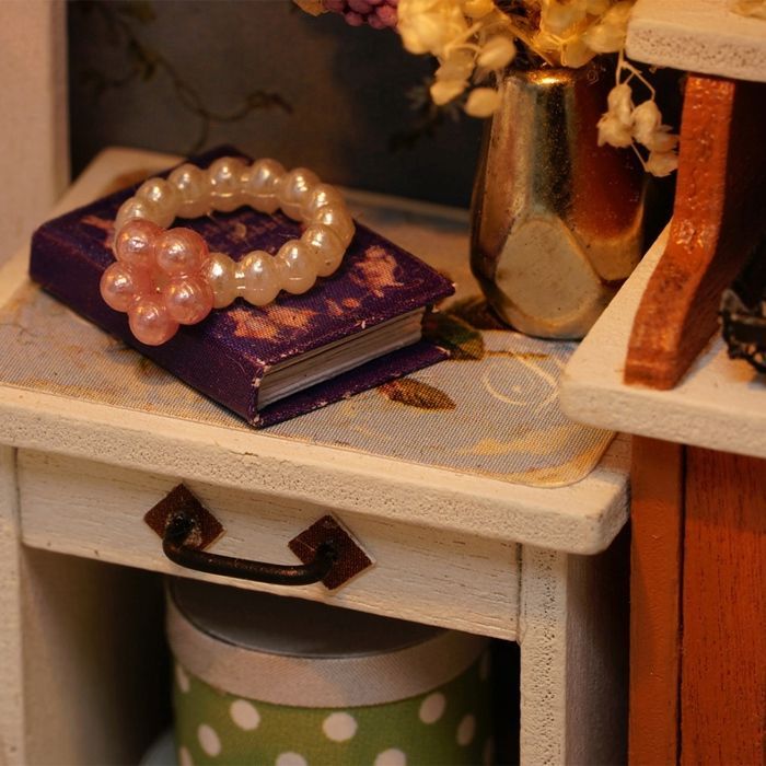 Casa de bonecas faça você mesmo, casa de bonecas em miniatura feita à mão, kit de casa de bonecas, presente perfeito para montar.