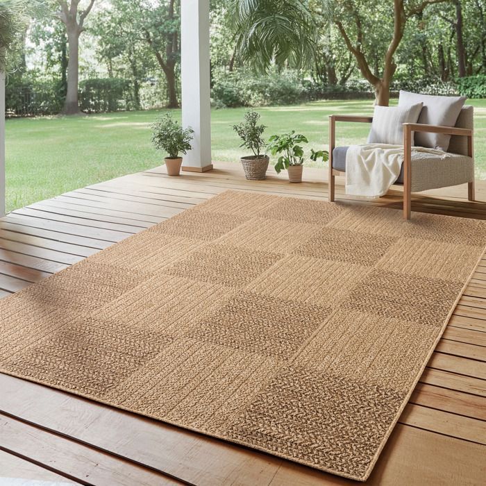 Alfombra SIMPEX para interiores y exteriores: ideal para salón, cocina, patio, jardín y balcón, 240 x 340 cm.
