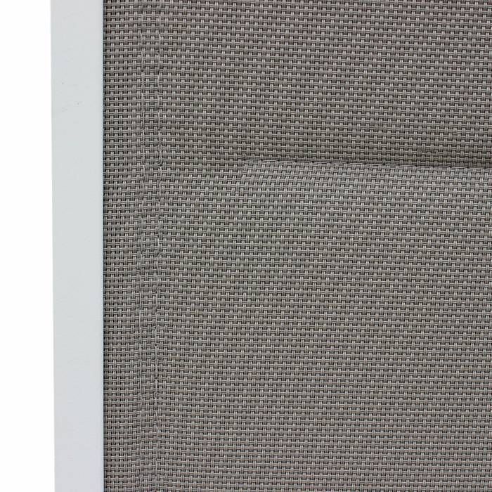 Juego de 2 sillas Chicago - Aluminio blanco y textilene color topo