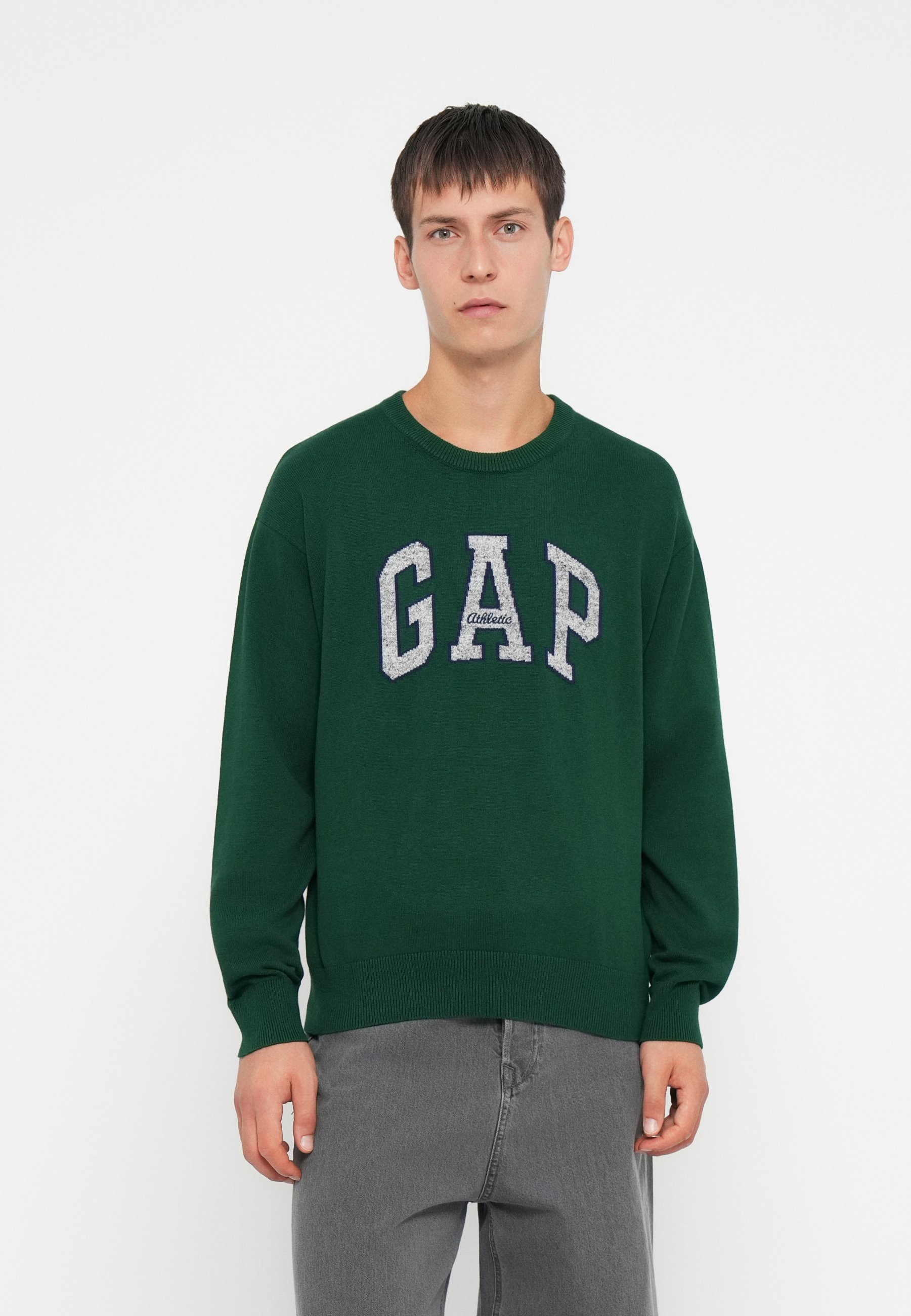 Pull GAP ATHLETIC INTARSIA CREW - Glamour intemporel