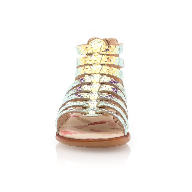 Sandali gialli da ragazza / Scarpe aperte in punta