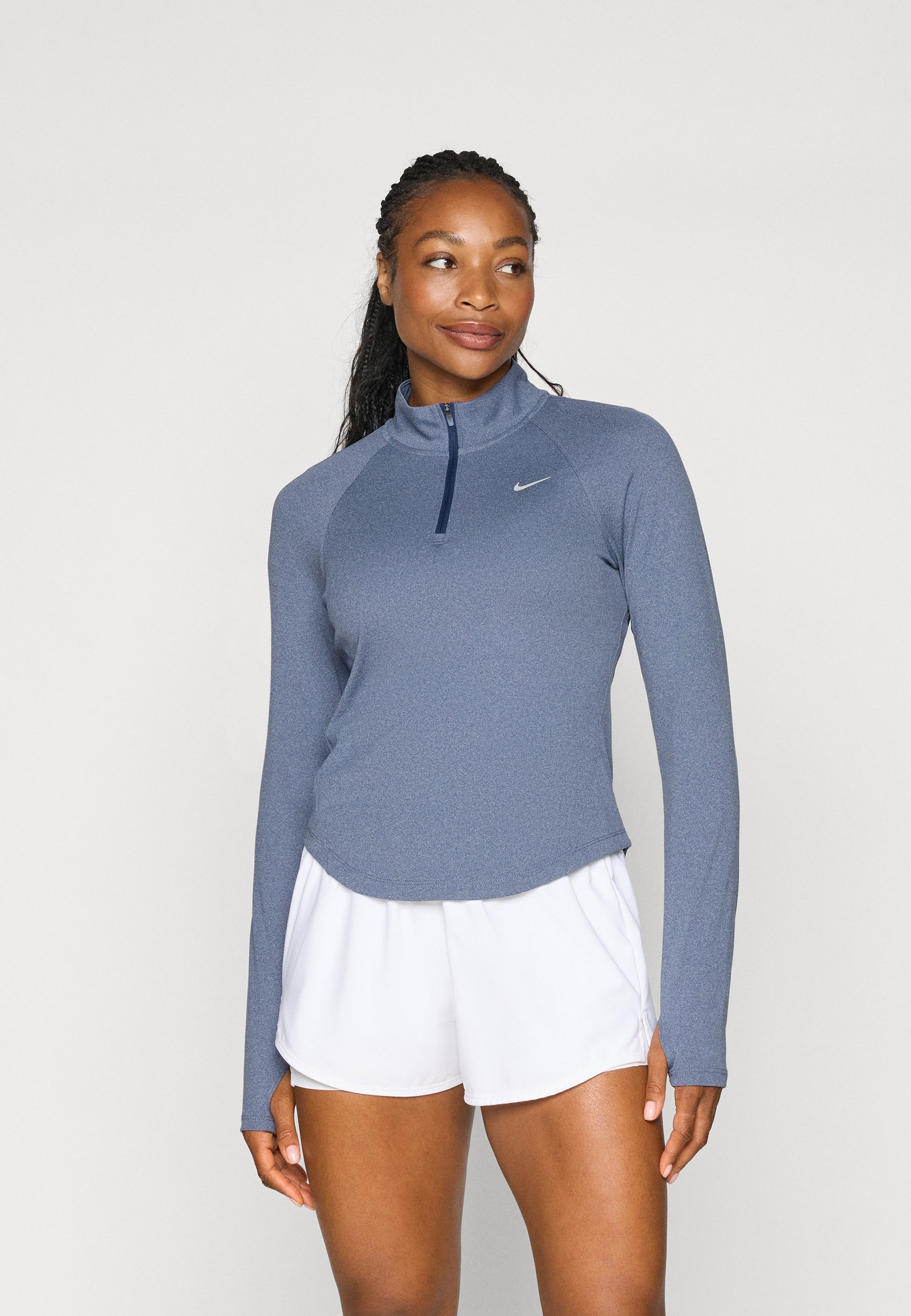 Maglia a maniche lunghe Nike Performance TEMPO - blu notte/grigio melange/argento riflettente