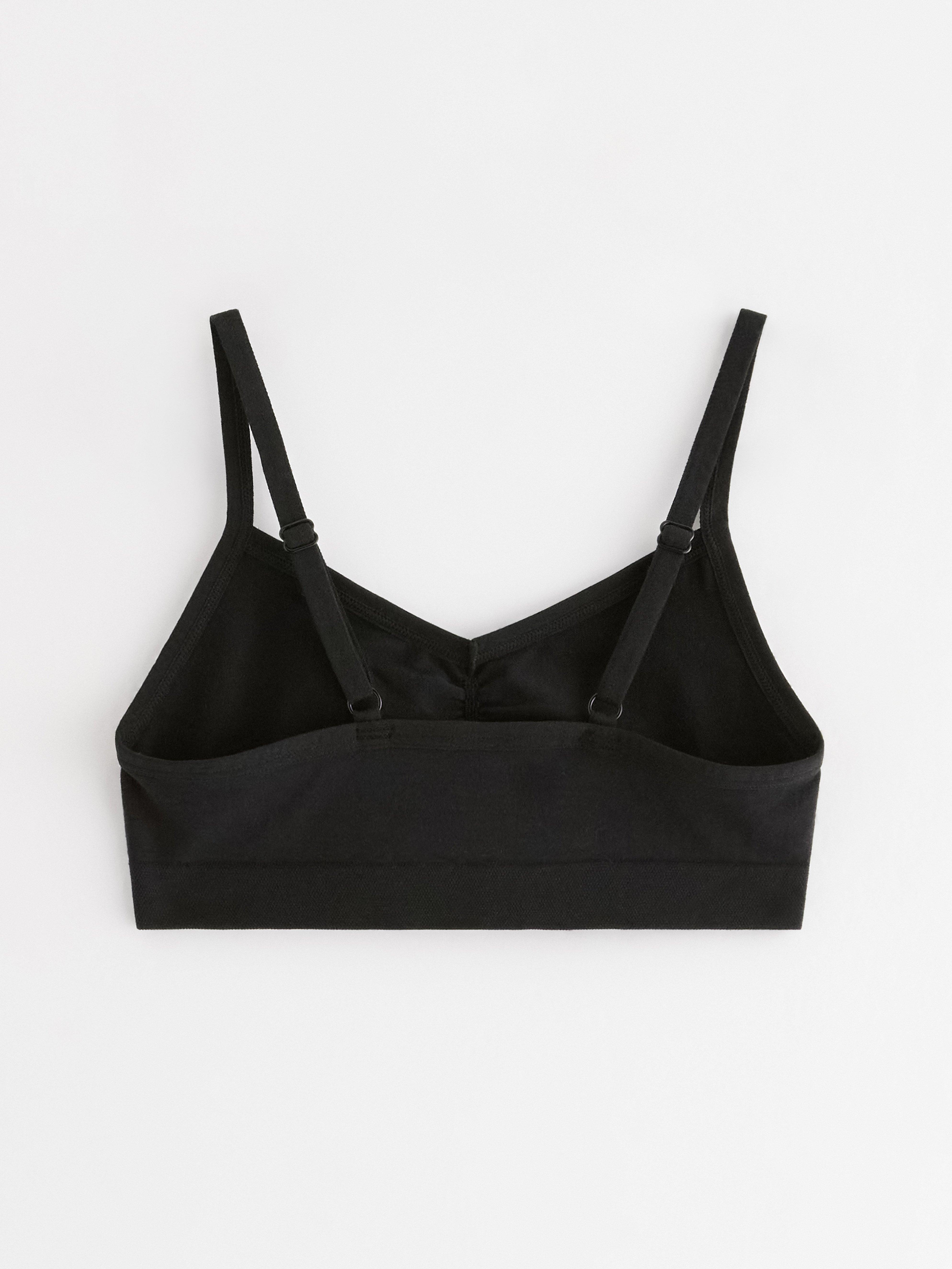 Top curto sem costura preto