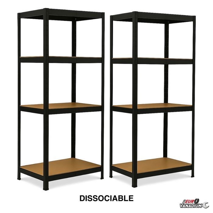 Double Etagère établi pour charges lourdes, 160 x160 x 40 cm, Etagère de rangement - EURO VANADIUM - 640 kg