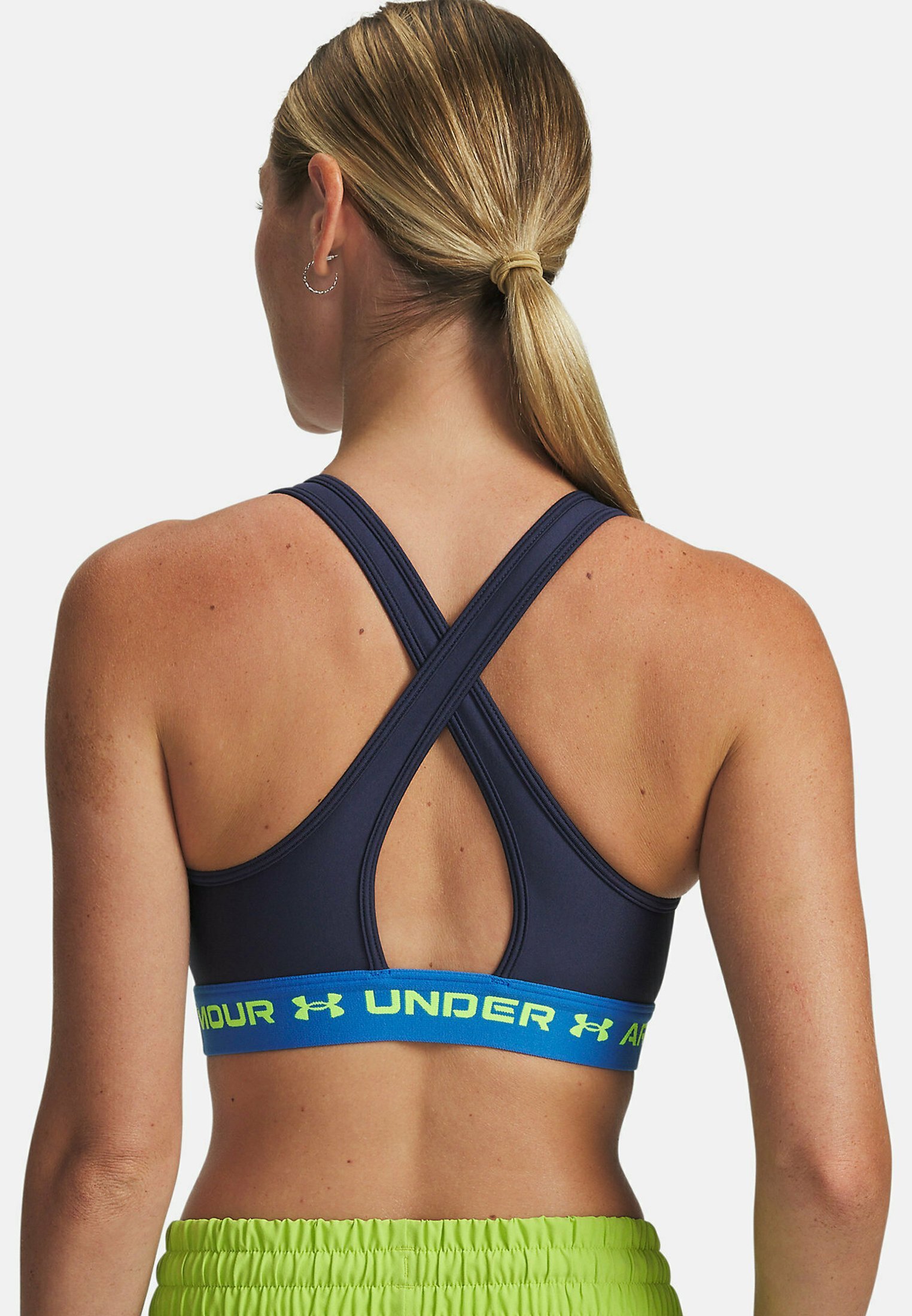 Soutien-gorge de sport Under Armour CROSSBACK MID - Maintien moyen - Bleu marine délavé