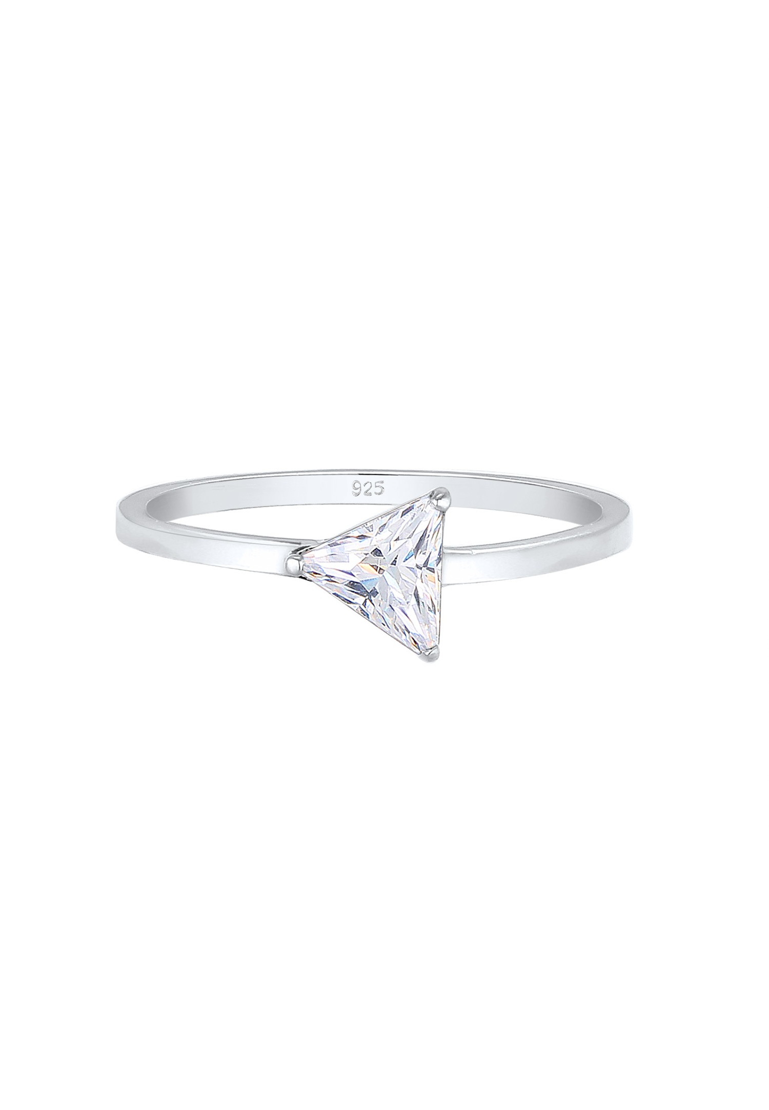 Elli Femme Tendance du Motif du Triangle avec Zircone en Argent Sterling 925
