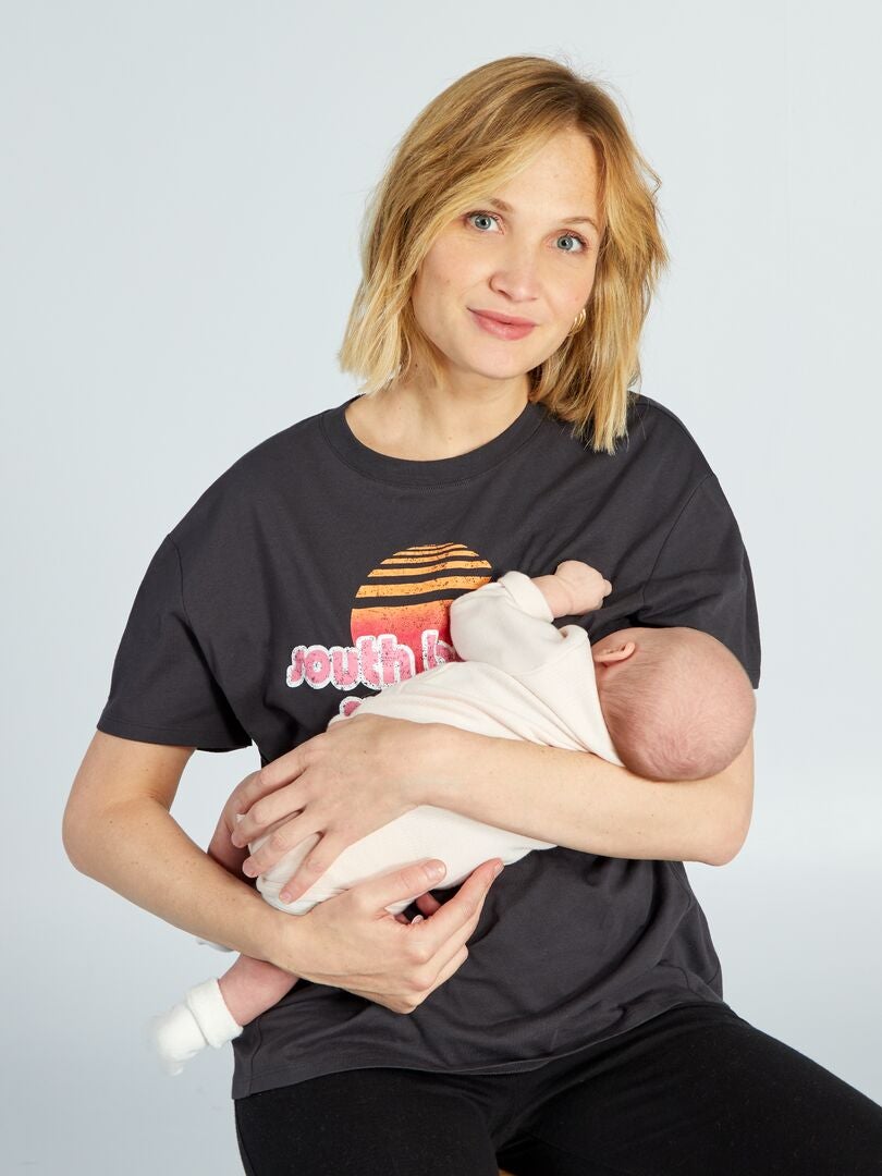 Verpleegkundig T-shirt met ronde hals - ZWART