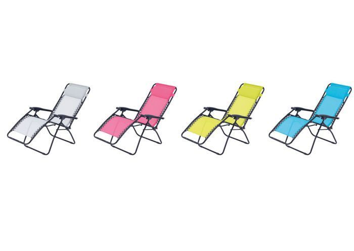 Multi-position reclining armchair, pink - Folding frame - O'Colors
