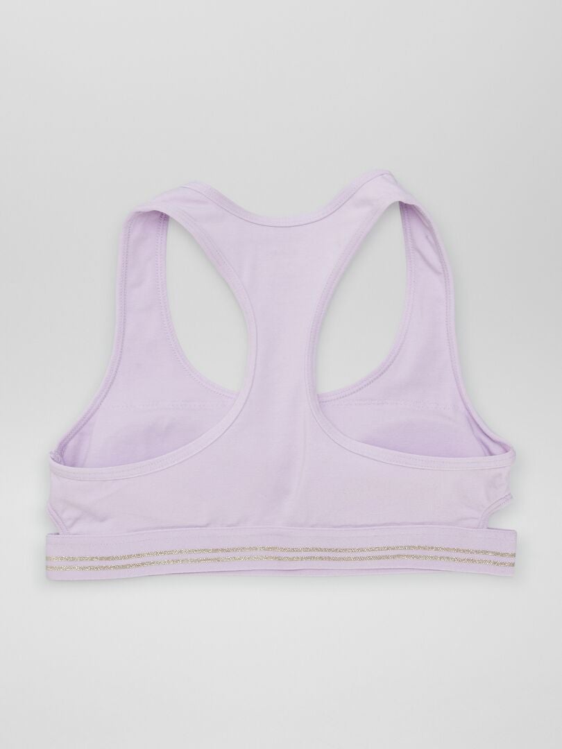 Sutiã acolchoado com detalhes dourados - ROXO