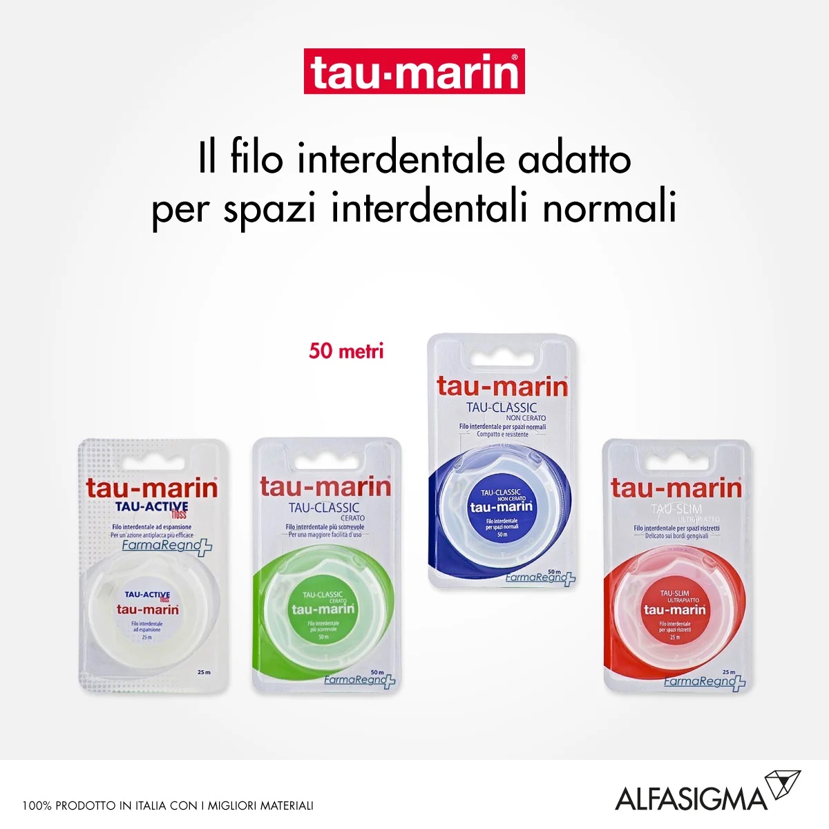 ALFASIGMA TAU MARIN Tau-Marin Classic ongewaxte tandzijde 50 m