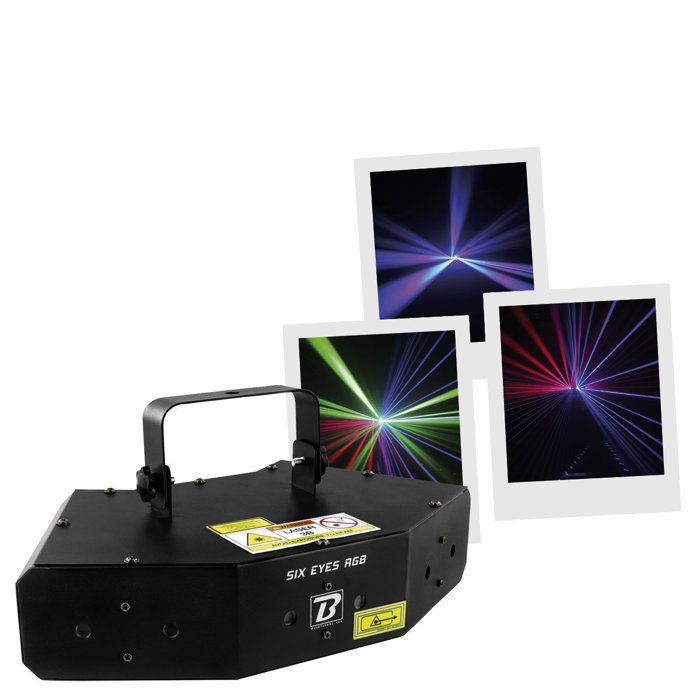 BoomTone DJ Six Eyes RGB LASER multi-point and gobo