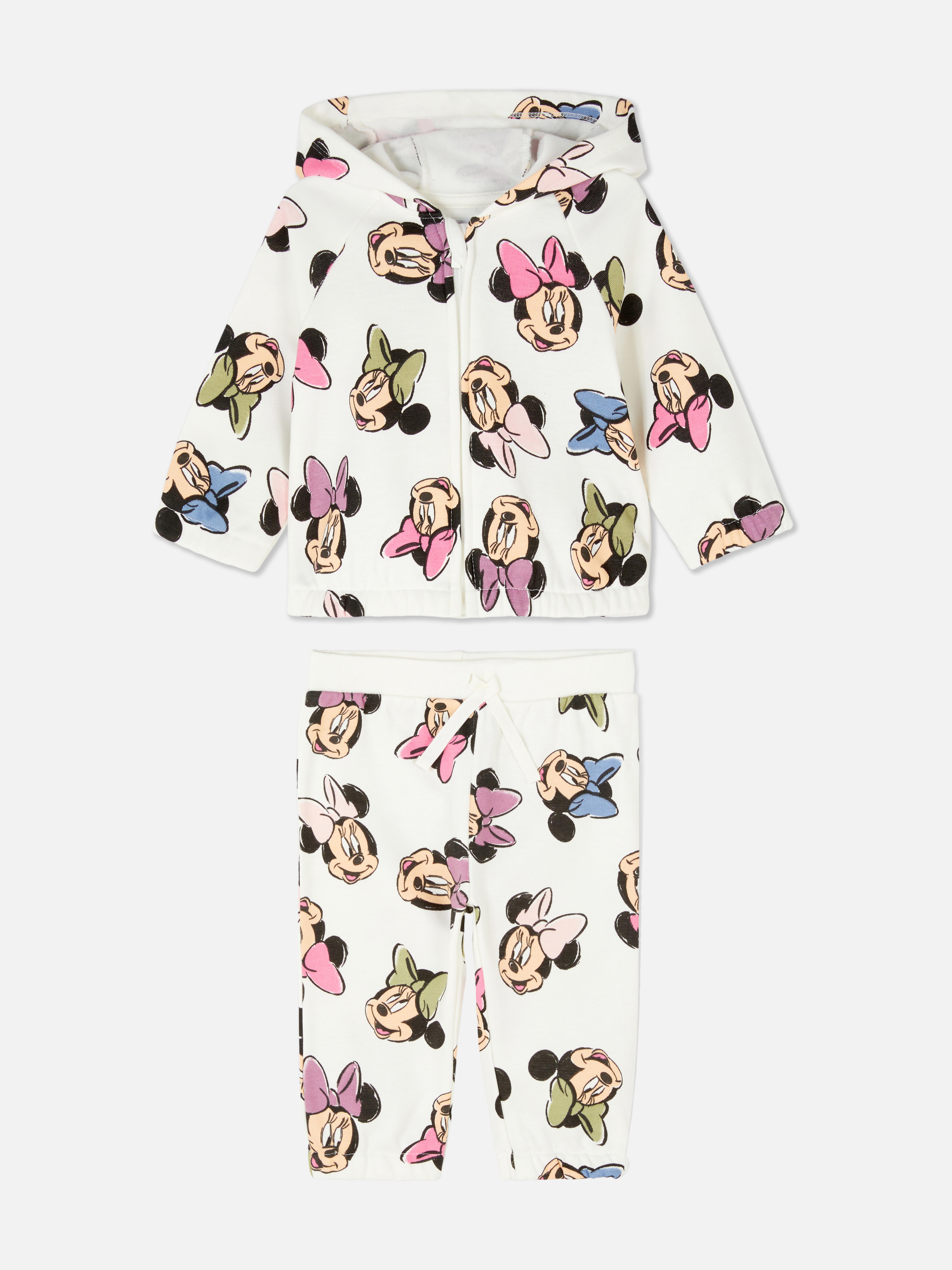 Hanorac și pantaloni de trening asortați Set Disney Minnie Mouse cu hanorac cu fermoar și pantaloni de trening până la gleznă