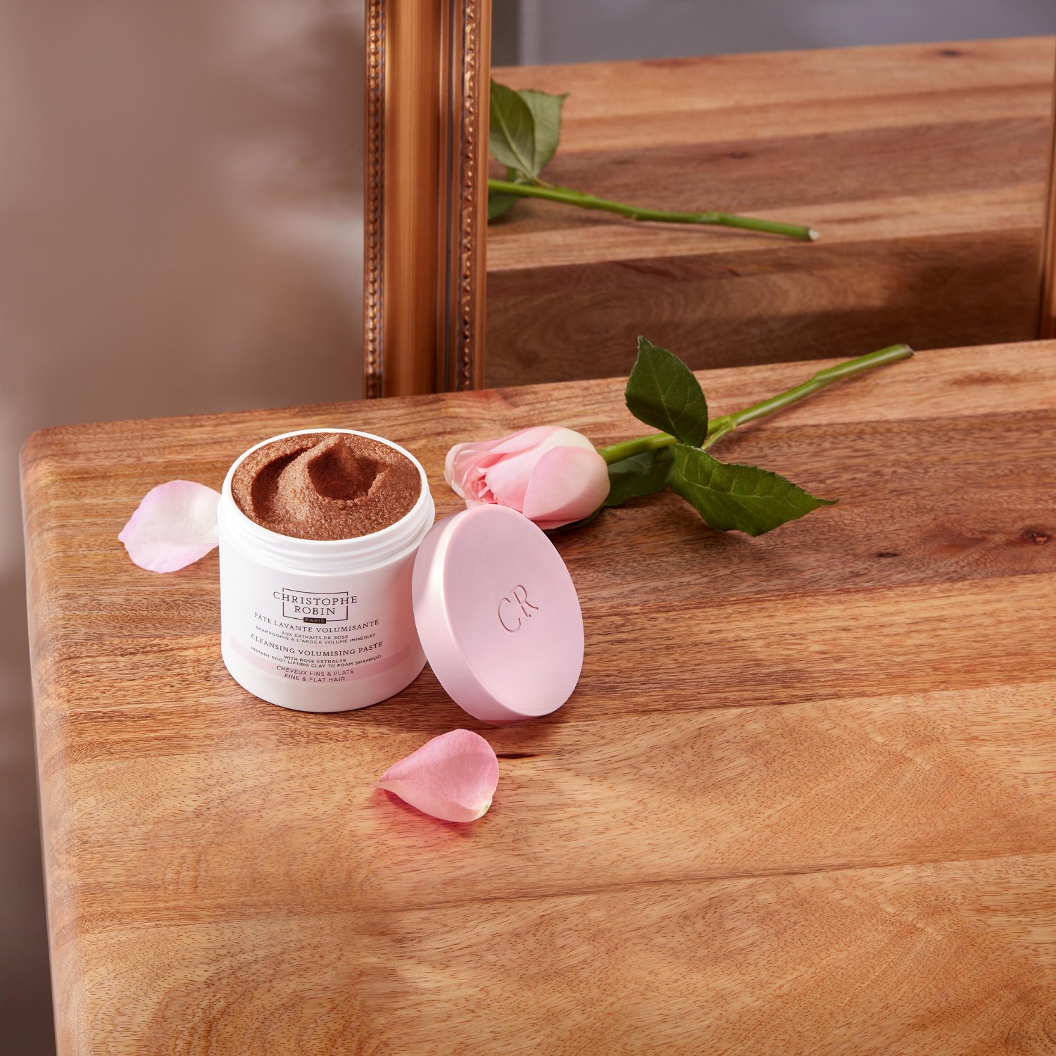 Christophe Robin Pâte lavante volumisante aux extraits de rose
