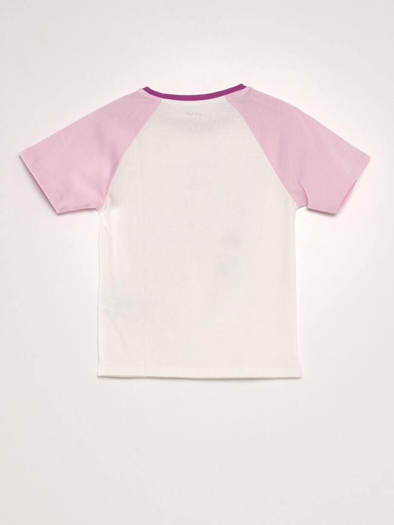 T-shirt met ronde hals van katoen - WIT