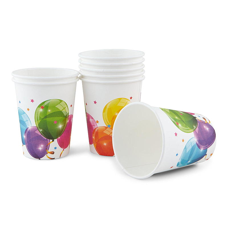 Engångsmuggar 8-pack glitterballonger
