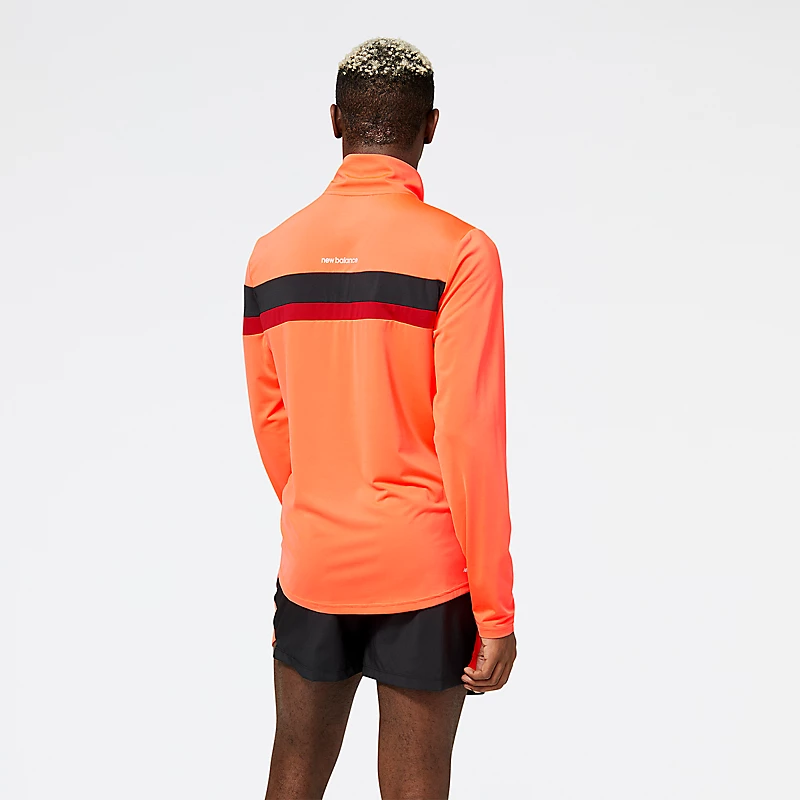 Heren Accelerate Half Zip - ELEKTRISCH ROOD