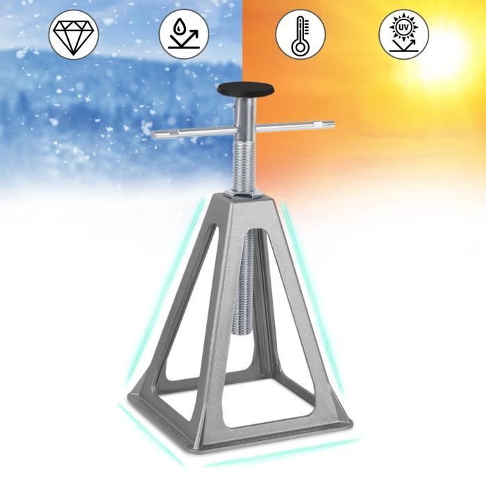 Juego de 4 soportes de eje de aluminio Cartrend de LILIIN para caravanas, capacidad de 1000 kg por soporte, altura ajustable.