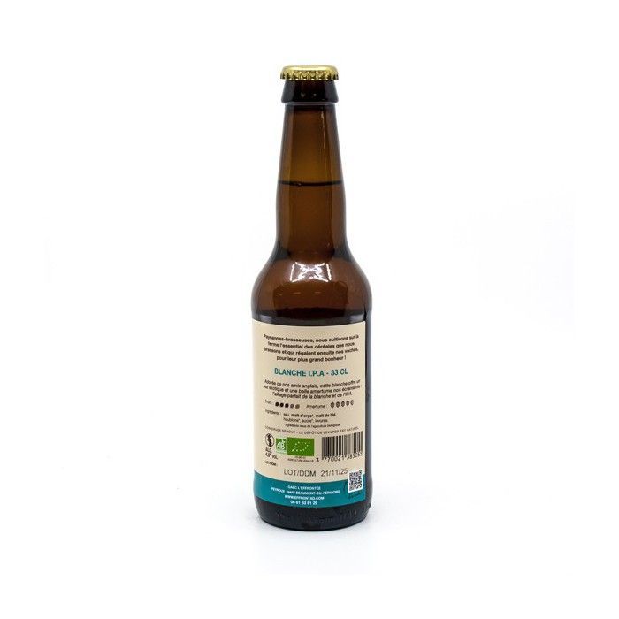 Frenchie IPA, una cerveza blanca artesanal de la región de Périgord, Cervecería Effrontad', ecológica, 33 cl