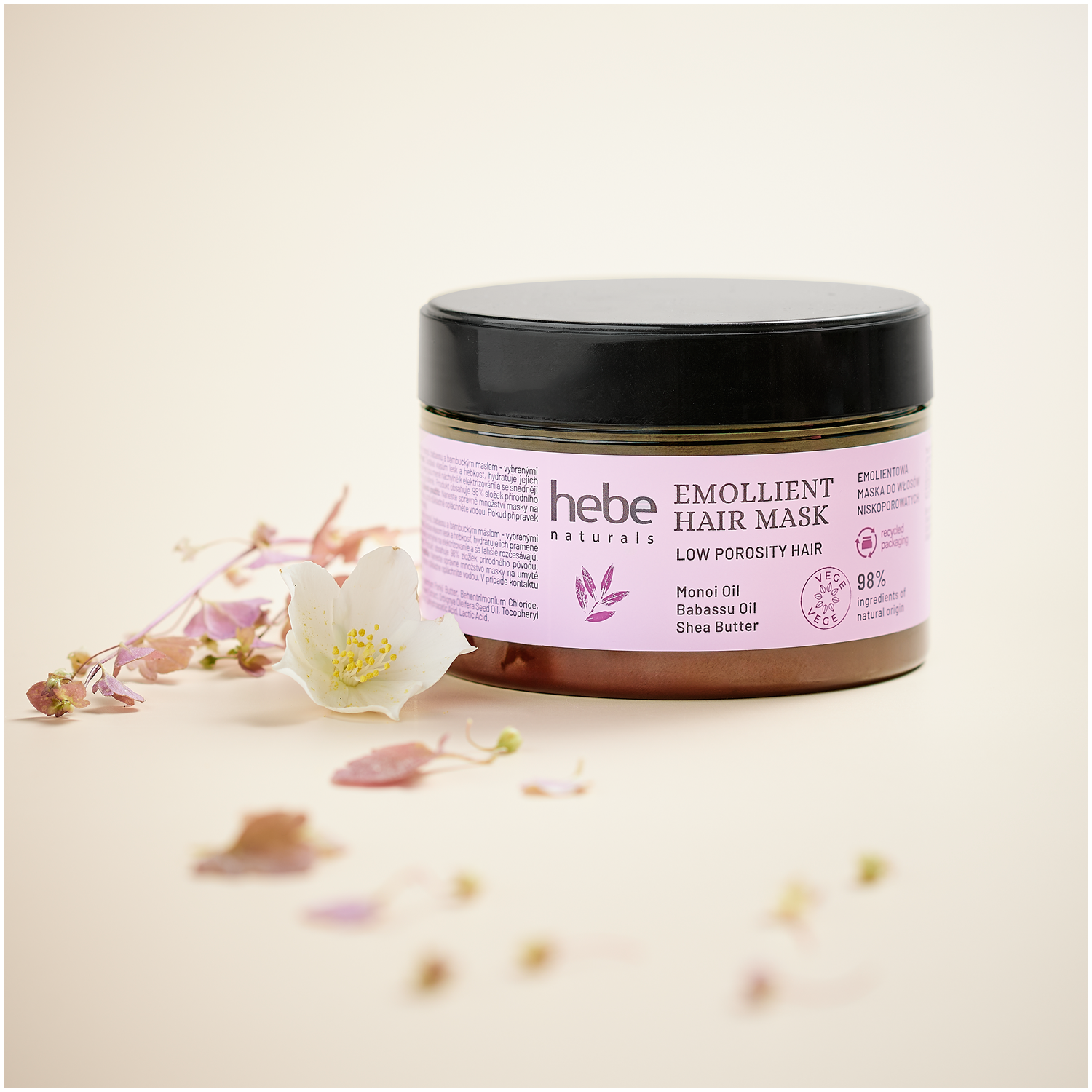 Hebe Naturals mīkstinoša matu maska