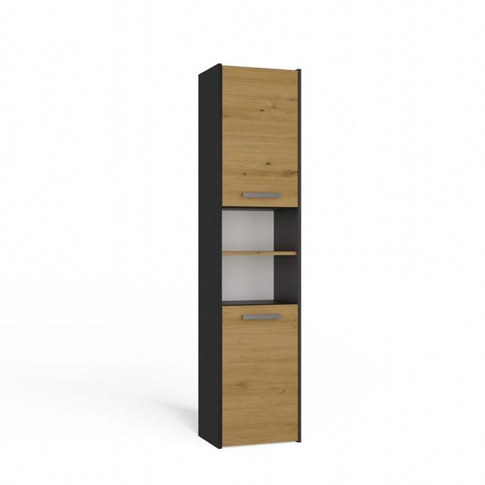 PISA - Armario de baño de estilo moderno - 170x40x30cm - Columna de almacenamiento para baño