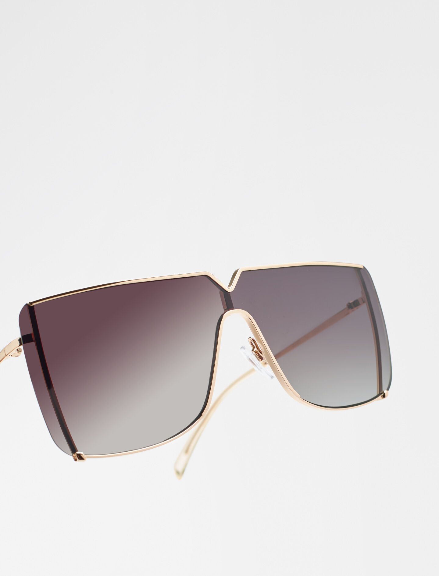 Oversized gouden zonnebril - Kristalgeel