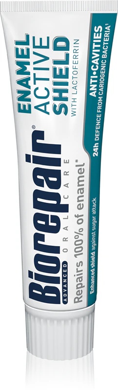 Zobna pasta Biorepair Advanced Active Shield za odstranjevanje zobnih oblog za zdrave dlesni
