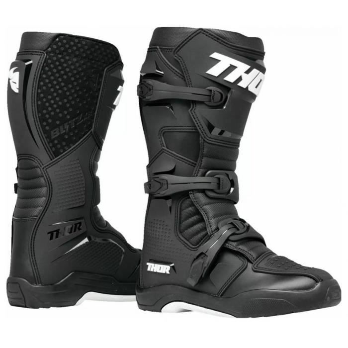 Botas de motocross Thor negras para hombre y mujer, talla 43, Blitz XR BK/WH US9, nuevas