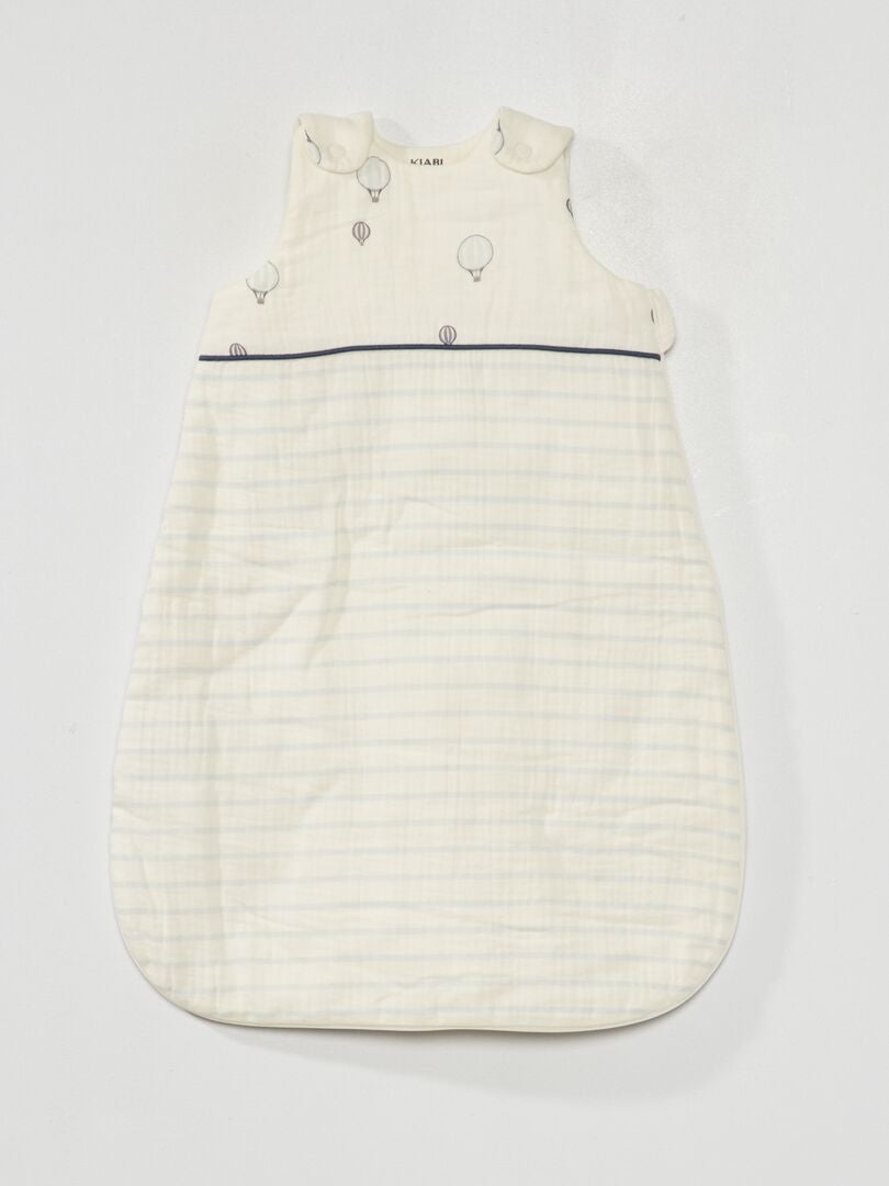 Saco de dormir acolchoado sem mangas - BRANCO