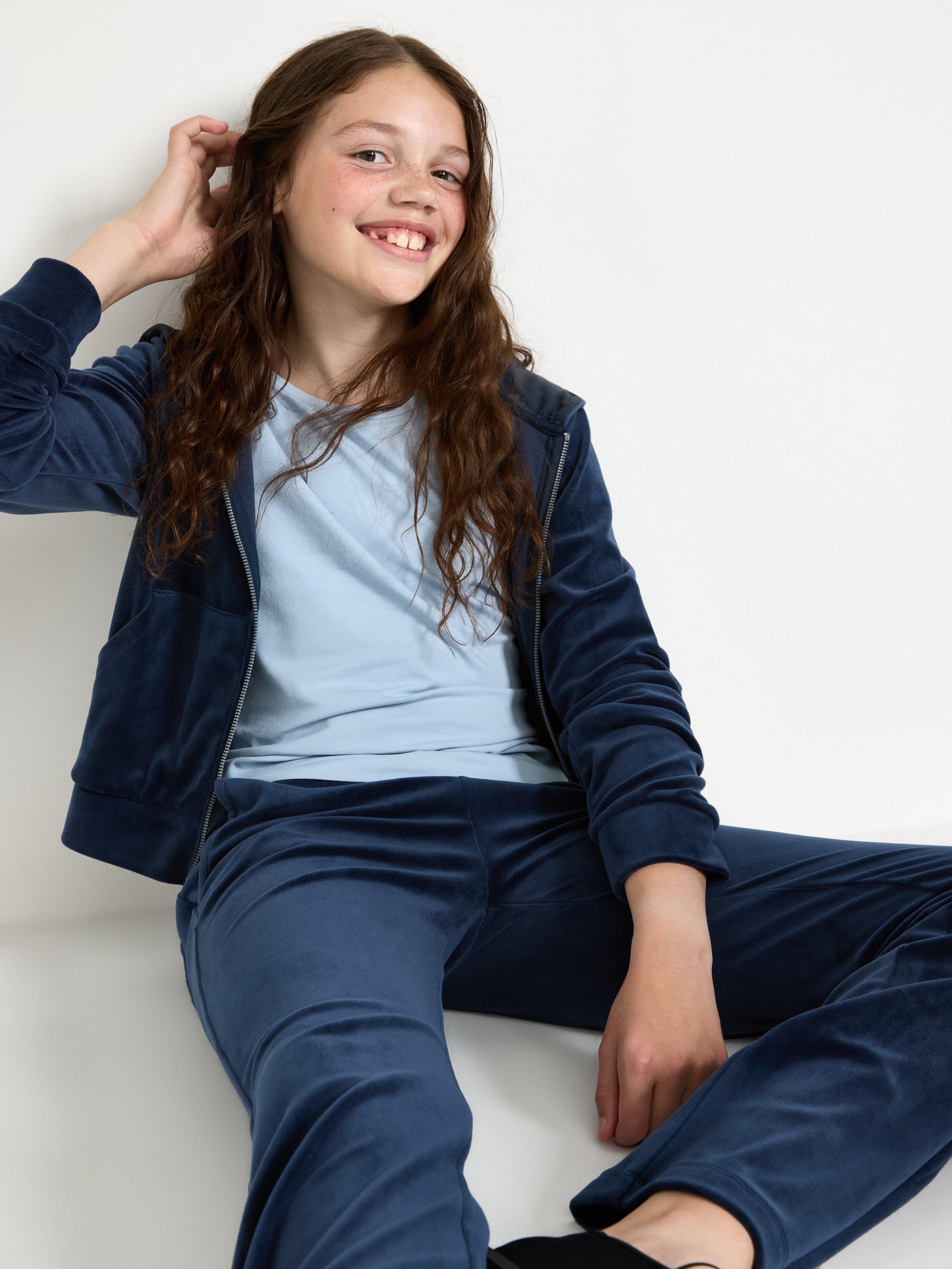Top con mangas cortas azul claro