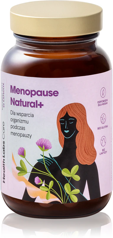 Health Labs Care Menopause Natural+ voedingssupplementcapsules voor comfort tijdens de menopauze.