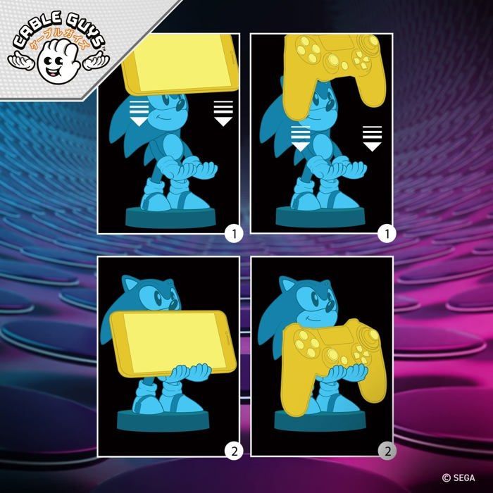 Soporte para videojuegos - Cableguys - Fall Guys - Figura rosa - Cargador micro-USB - Multiplataforma