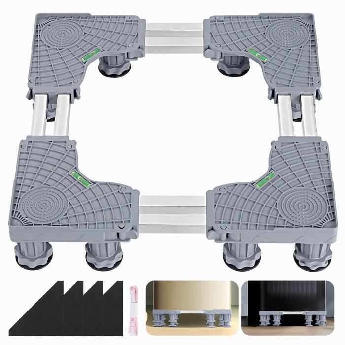 Thickened Washing Machine Support, Universal Refrigerator Base, Pedestal for Washing Machine and Dryer, Adjustable Length 41-64cm