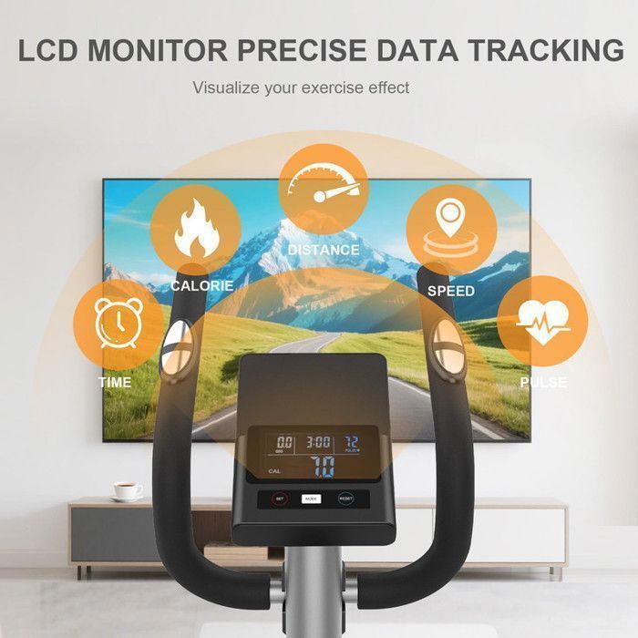 New elliptical trainer - with Bluetooth app - 16 levels of magnetic resistance - multi-function LCD screen - quiet
