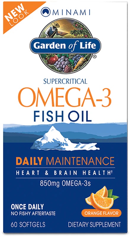 „Garden of Life Minami Omega-3“ žuvų taukų maisto papildas, minkštos kapsulės, skirtos tinkamam nervų sistemos funkcionavimui