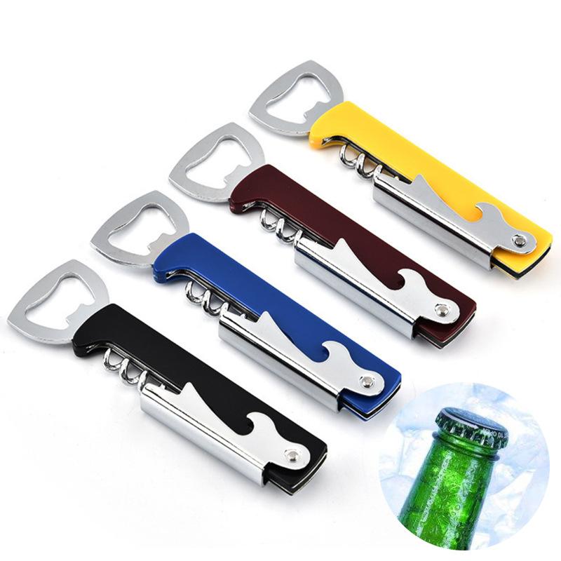 Décapsuleur porte-clés créatif en acier inoxydable, décapsuleur multifonction portable pour vin et bière