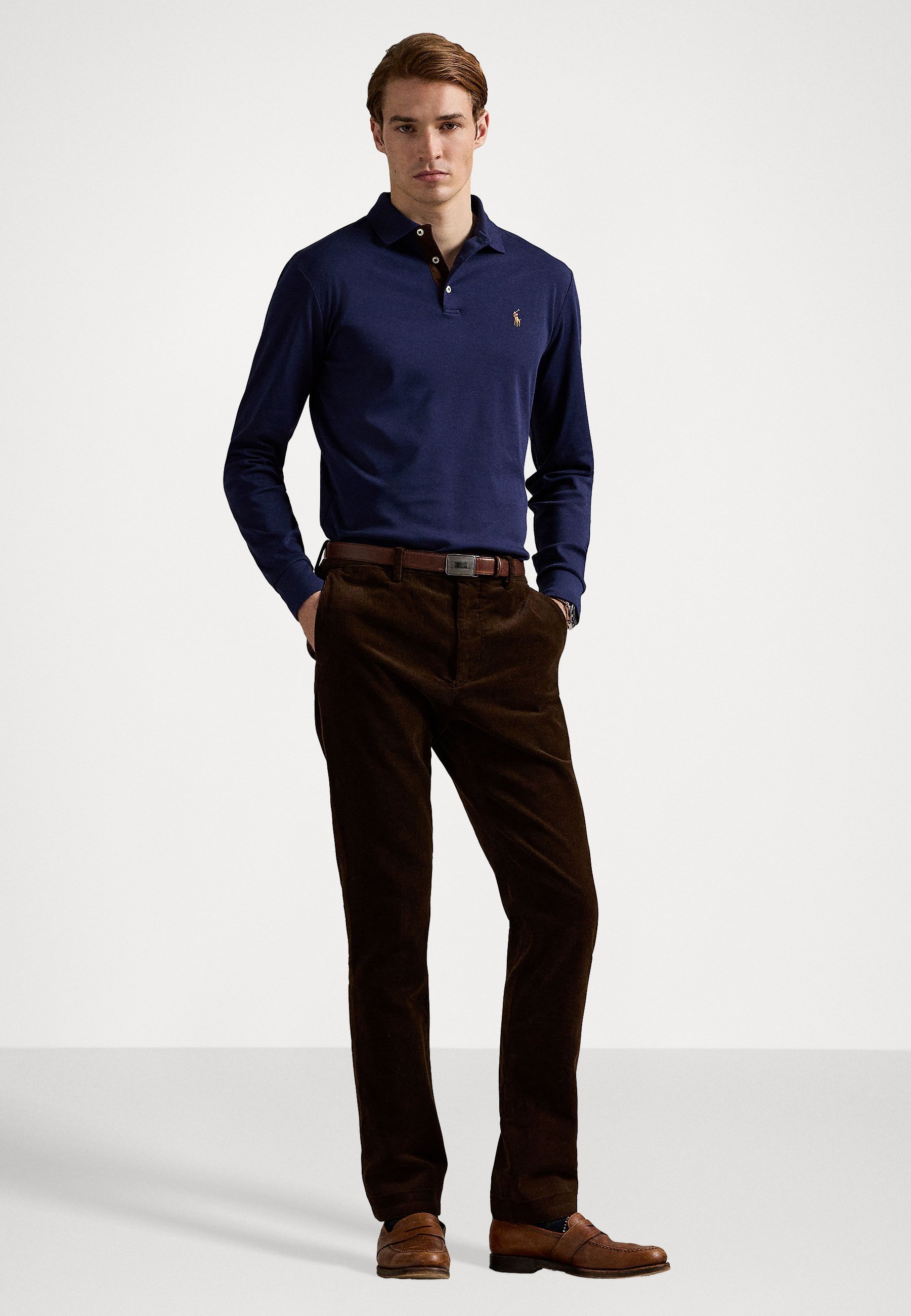 Polo Ralph Lauren Polo shirt met lange mouwen - verfijnd marineblauw