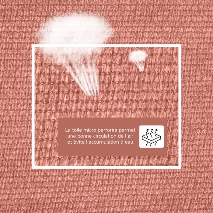 Voile d'ombrage - Outsunny - triangulaire grande taille 3x3x3 m haute densité anti-UV - PE - rouge rouille