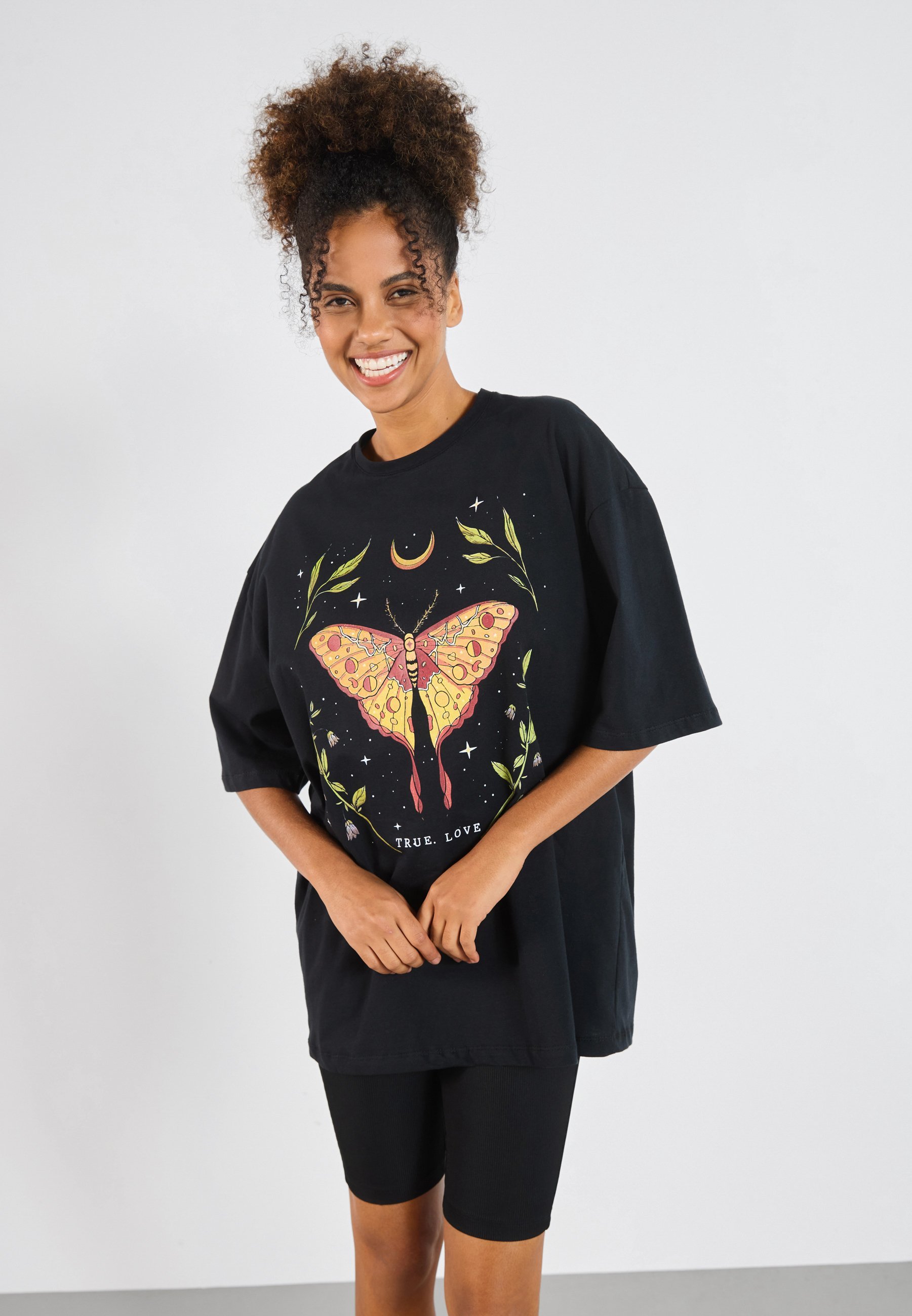 Even&Odd Print T-shirt - zwart