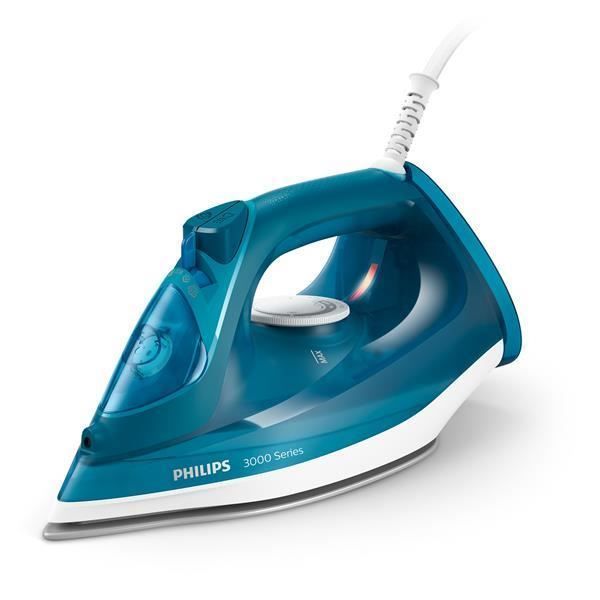 Fer à repasser - PHILIPS - DST3040/70 - A vapeur avec système anticalcaire intégré - 40gr/min vapeur continue - 2400W - Bleu