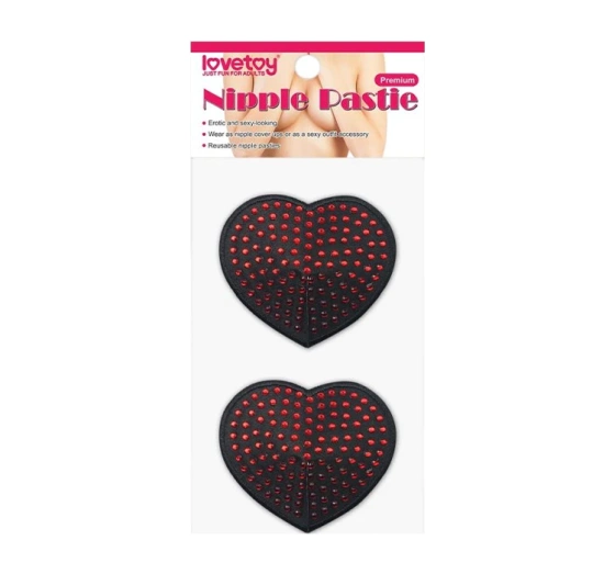 Lovetoy nakładki na sutki Red Diamond Heart