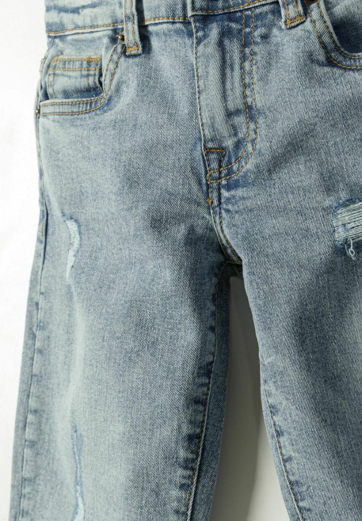 MINOTI WITH RIPS - Ravne kavbojke - svetlo moder denim